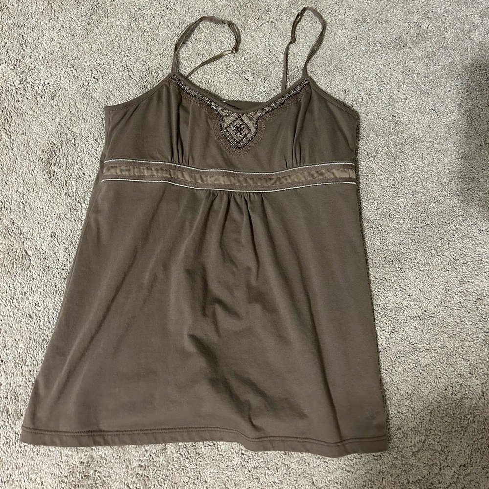 Vintage brown beaded top